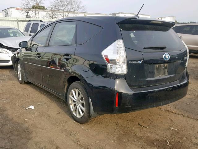 JTDZN3EU7C3049558 - 2012 TOYOTA PRIUS V BLACK photo 3