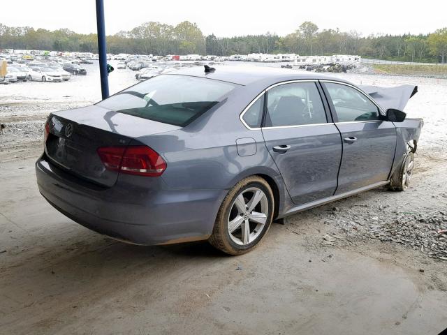 1VWBP7A38DC145505 - 2013 VOLKSWAGEN PASSAT SE GRAY photo 4