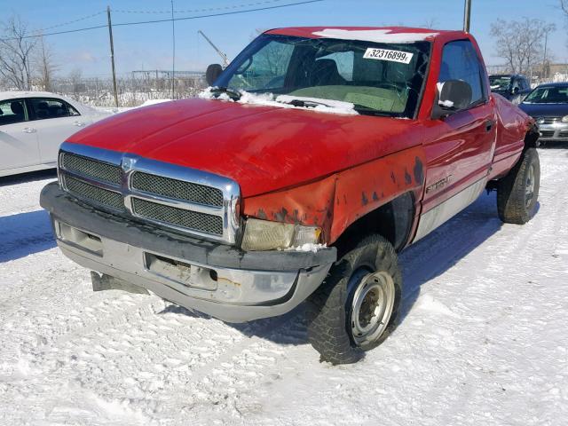 3B7KF2668YM238654 - 2000 DODGE RAM 2500 RED photo 2