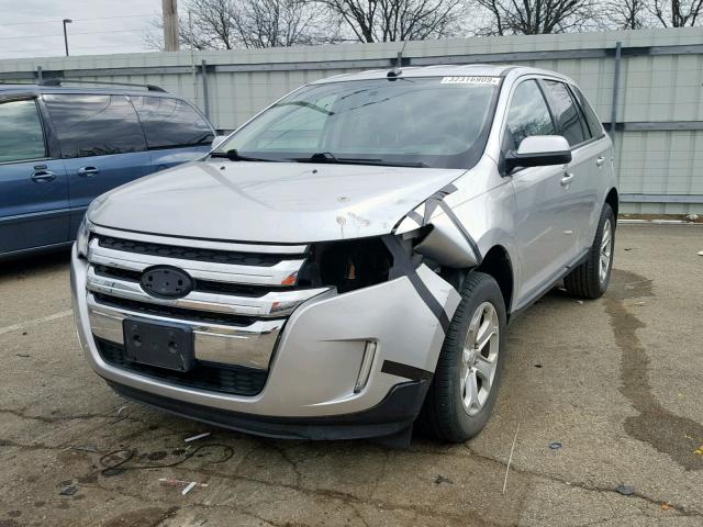 2FMDK3JC1DBA83539 - 2013 FORD EDGE SEL SILVER photo 2