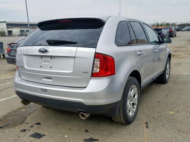 2FMDK3JC1DBA83539 - 2013 FORD EDGE SEL SILVER photo 4