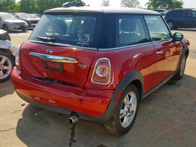 WMWSU3C50DT684586 - 2013 MINI COOPER RED photo 4