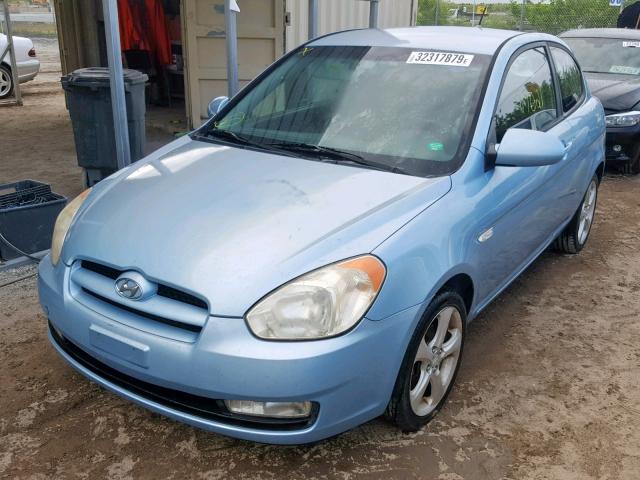 KMHCN36C07U032706 - 2007 HYUNDAI ACCENT SE TURQUOISE photo 2