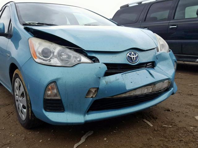 JTDKDTB38C1030643 - 2012 TOYOTA PRIUS C BLUE photo 9