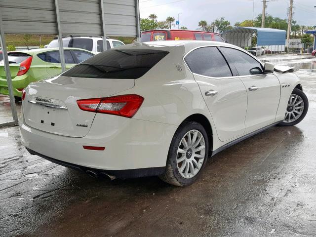 ZAM57XSA9E1105309 - 2014 MASERATI GHIBLI WHITE photo 4