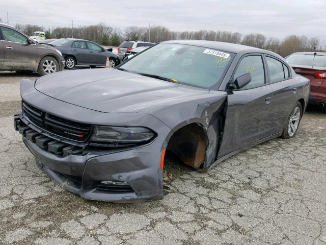 2C3CDXHG7JH125347 - 2018 DODGE CHARGER SX GRAY photo 2