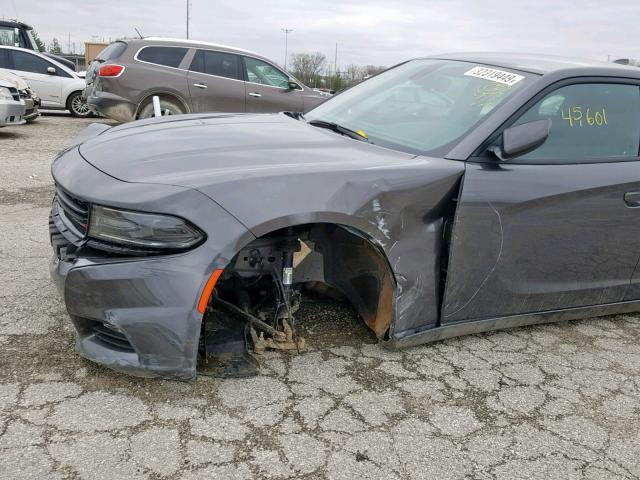 2C3CDXHG7JH125347 - 2018 DODGE CHARGER SX GRAY photo 9