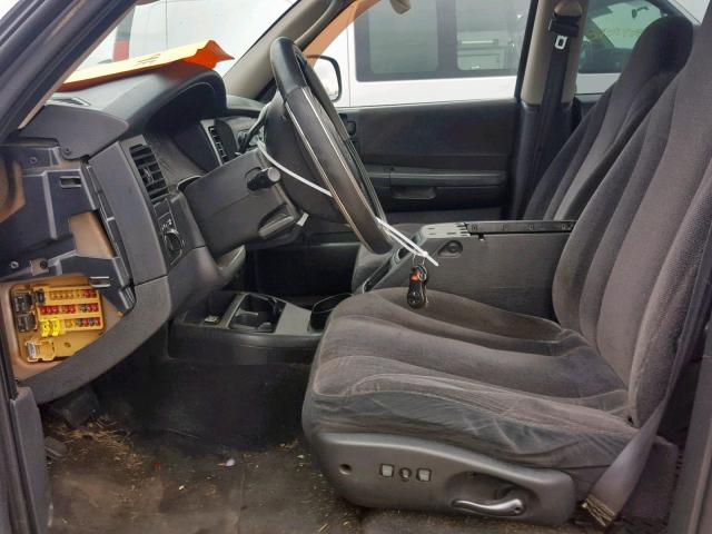 1D7HL48N33S200306 - 2003 DODGE DAKOTA QUA GRAY photo 5