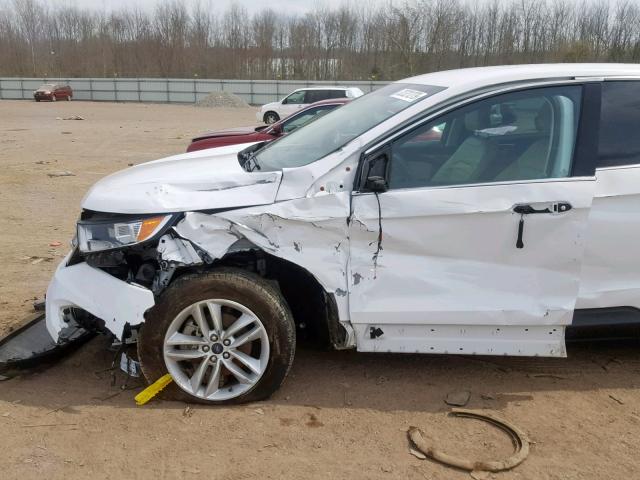 2FMPK3J9XJBB68294 - 2018 FORD EDGE SEL WHITE photo 9