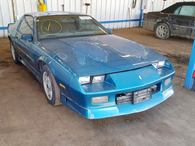 1G1FP23E1ML170051 - 1991 CHEVROLET CAMARO RS TEAL photo 1