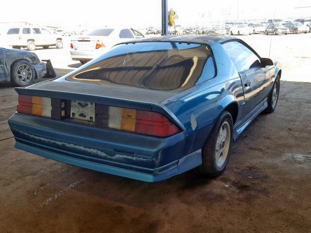 1G1FP23E1ML170051 - 1991 CHEVROLET CAMARO RS TEAL photo 4