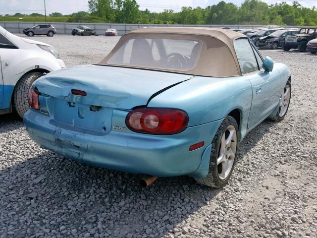 JM1NB353X10215455 - 2001 MAZDA MX-5 MIATA BLUE photo 4