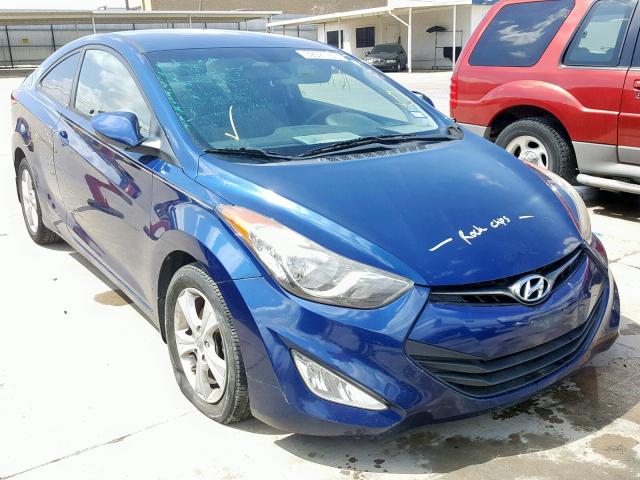 KMHDH6AE5DU017197 - 2013 HYUNDAI ELANTRA CO BLUE photo 1