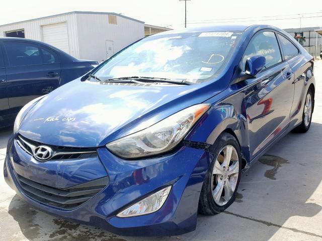 KMHDH6AE5DU017197 - 2013 HYUNDAI ELANTRA CO BLUE photo 2