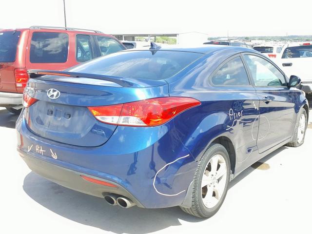 KMHDH6AE5DU017197 - 2013 HYUNDAI ELANTRA CO BLUE photo 4