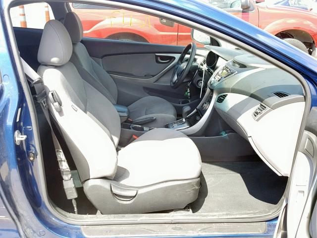 KMHDH6AE5DU017197 - 2013 HYUNDAI ELANTRA CO BLUE photo 5