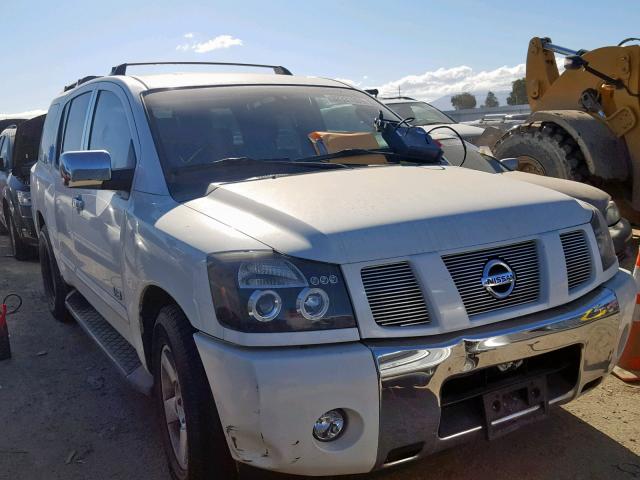 5N1AA08A57N703018 - 2007 NISSAN ARMADA SE WHITE photo 1