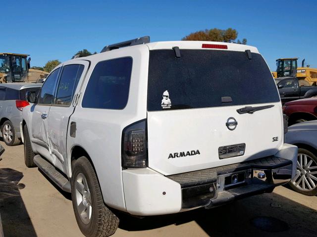 5N1AA08A57N703018 - 2007 NISSAN ARMADA SE WHITE photo 3