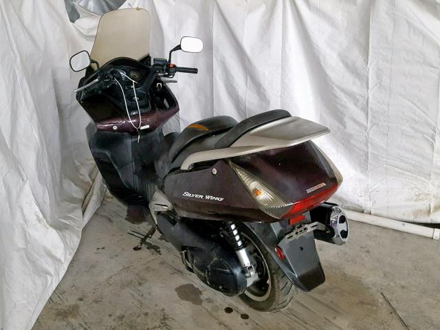 JH2PF01154K202094 - 2004 HONDA FSC600 D BURGUNDY photo 3