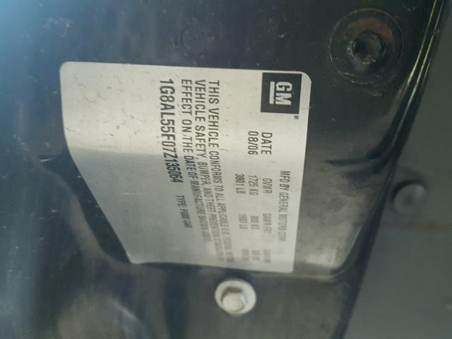 1G8AL55F07Z135064 - 2007 SATURN ION LEVEL BLUE photo 10