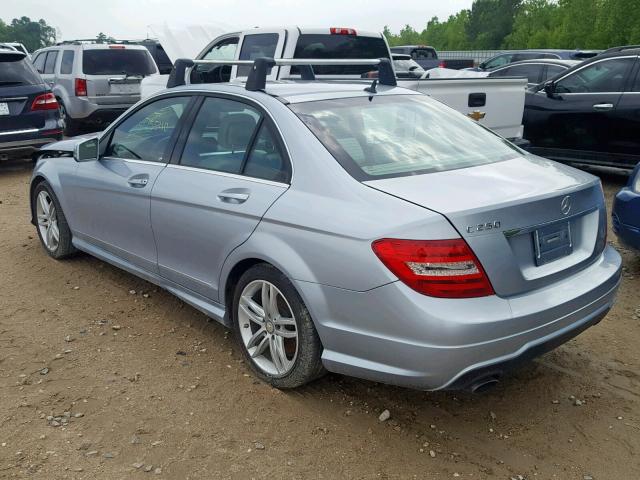 WDDGF4HB3DA878604 - 2013 MERCEDES-BENZ C 250 SILVER photo 3