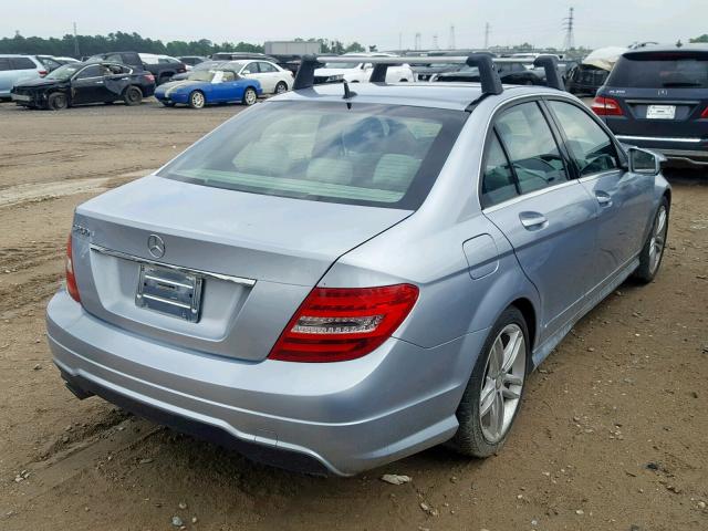 WDDGF4HB3DA878604 - 2013 MERCEDES-BENZ C 250 SILVER photo 4