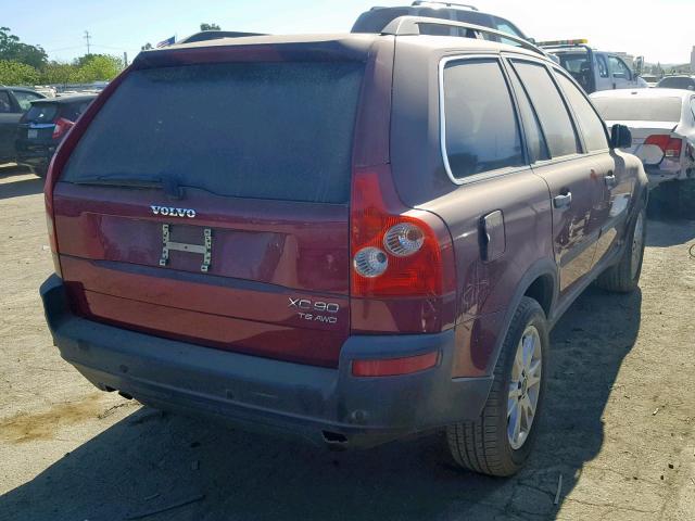 YV1CZ91H341115231 - 2004 VOLVO XC90 T6 RED photo 4