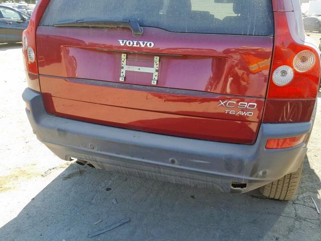 YV1CZ91H341115231 - 2004 VOLVO XC90 T6 RED photo 9