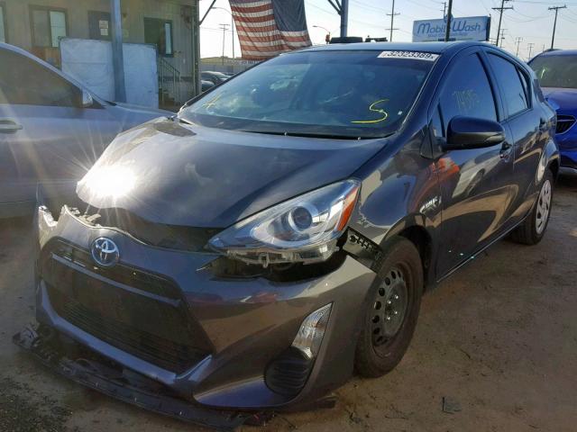 JTDKDTB33G1132132 - 2016 TOYOTA PRIUS C GRAY photo 2