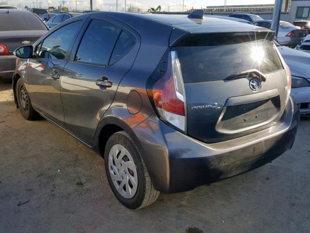 JTDKDTB33G1132132 - 2016 TOYOTA PRIUS C GRAY photo 3