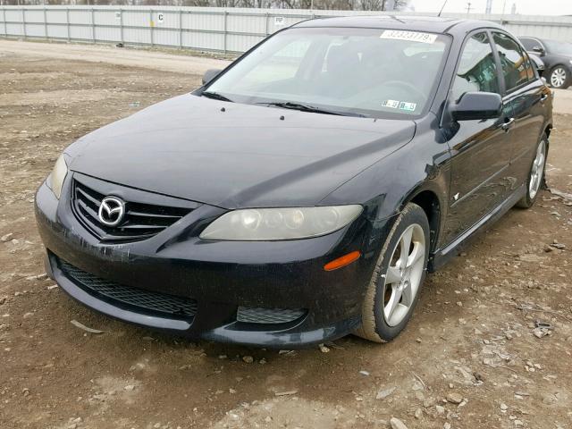 1YVHP84D055M00686 - 2005 MAZDA 6 S BLACK photo 2