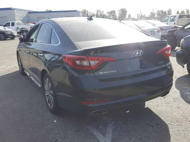 5NPE34AF4GH402964 - 2016 HYUNDAI SONATA SPO BLACK photo 3