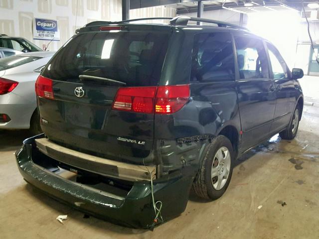 5TDZA23C44S038694 - 2004 TOYOTA SIENNA CE GREEN photo 4