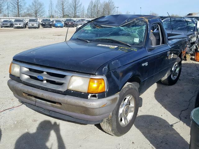 1FTCR10A6TUD58864 - 1996 FORD RANGER BLACK photo 2