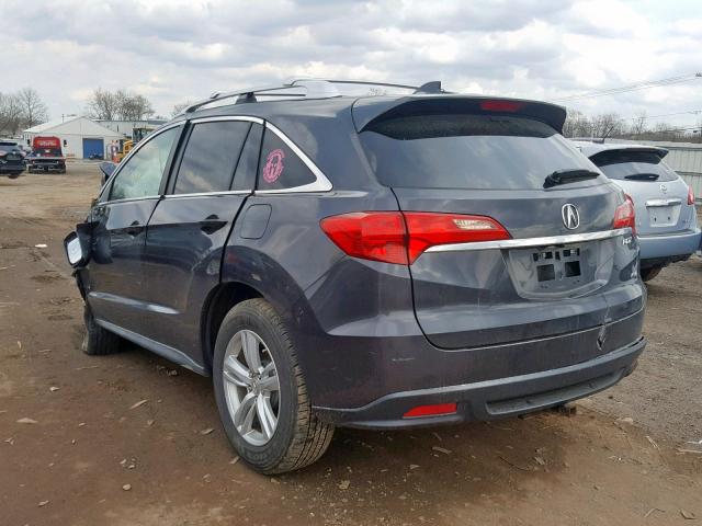 5J8TB4H58DL001708 - 2013 ACURA RDX TECHNO CHARCOAL photo 3