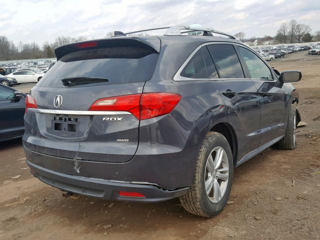 5J8TB4H58DL001708 - 2013 ACURA RDX TECHNO CHARCOAL photo 4