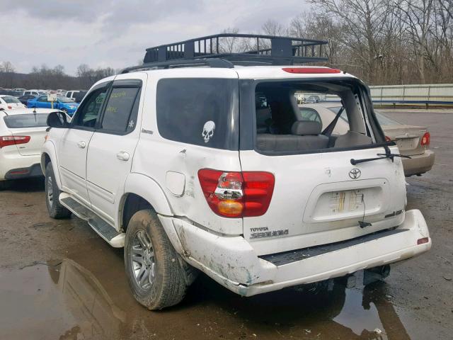 5TDBT48A73S157451 - 2003 TOYOTA SEQUOIA LI WHITE photo 3