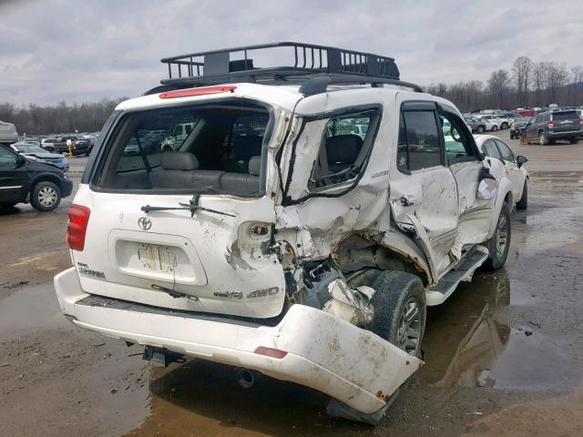 5TDBT48A73S157451 - 2003 TOYOTA SEQUOIA LI WHITE photo 4