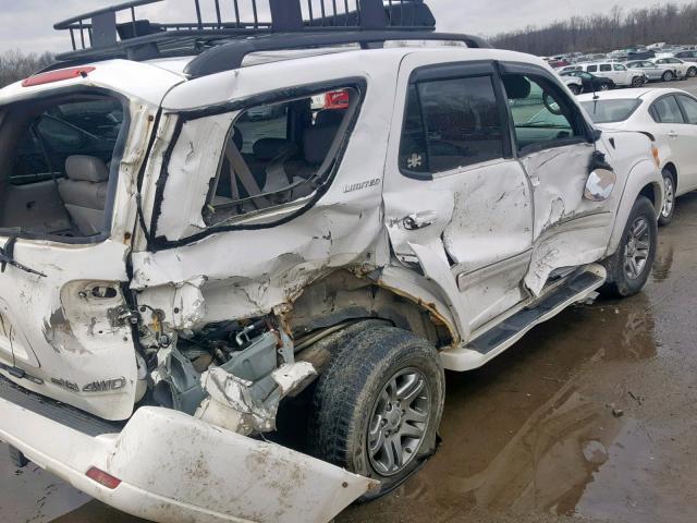 5TDBT48A73S157451 - 2003 TOYOTA SEQUOIA LI WHITE photo 9