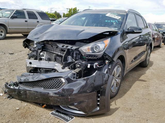 KNDCC3LC8K5232847 - 2019 KIA NIRO EX BLACK photo 2