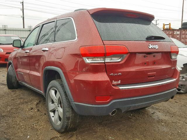 1C4RJFBGXEC112800 - 2014 JEEP GRAND CHER RED photo 3