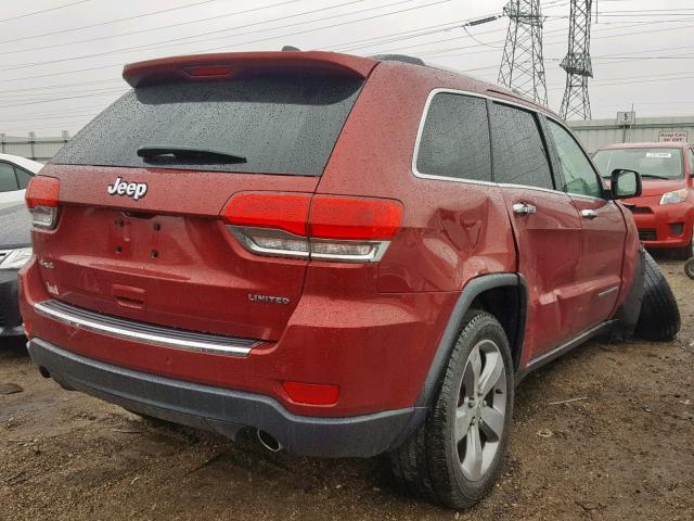 1C4RJFBGXEC112800 - 2014 JEEP GRAND CHER RED photo 4