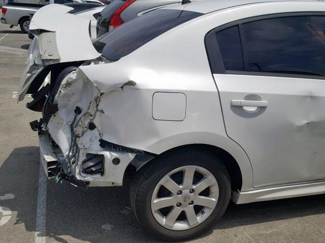 3N1AB6AP2AL692282 - 2010 NISSAN SENTRA 2.0 WHITE photo 9