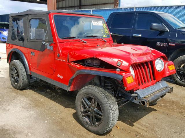 1J4FA29P82P741939 - 2002 JEEP WRANGLER / RED photo 1