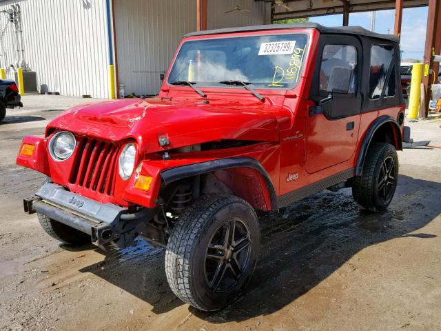 1J4FA29P82P741939 - 2002 JEEP WRANGLER / RED photo 2