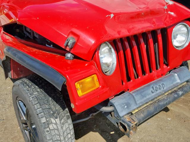 1J4FA29P82P741939 - 2002 JEEP WRANGLER / RED photo 9