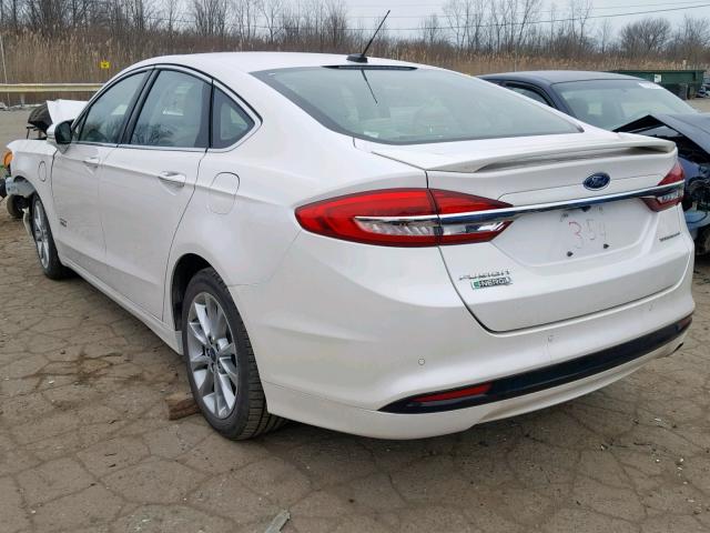 3FA6P0SU1HR191354 - 2017 FORD FUSION TIT WHITE photo 3