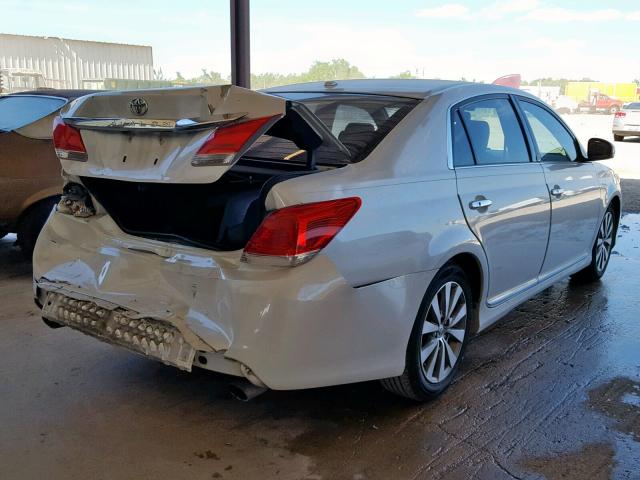 4T1BK3DB2BU393751 - 2011 TOYOTA AVALON BAS WHITE photo 4