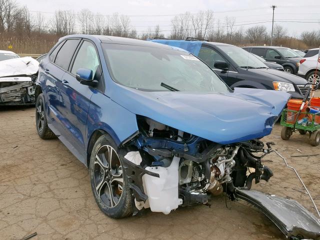 2FMPK4AP9KBB01143 - 2019 FORD EDGE ST BLUE photo 1