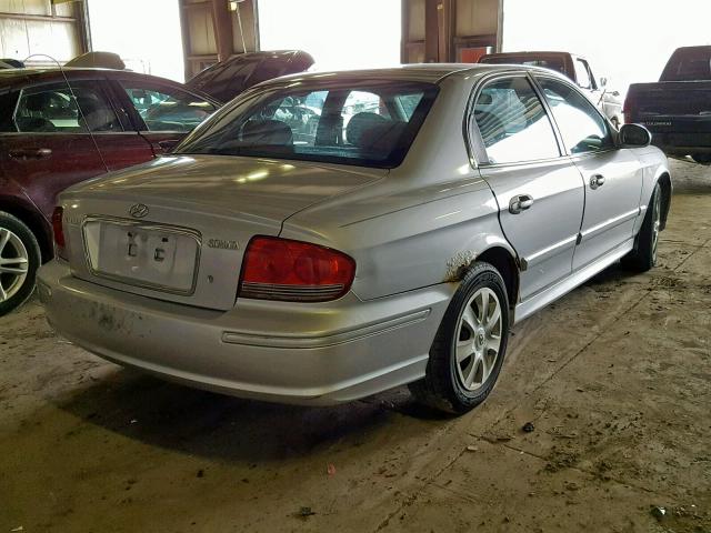 KMHWF25S74A080195 - 2004 HYUNDAI SONATA GL SILVER photo 4